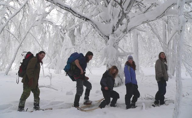 Field monitoring in a snow covered landscape